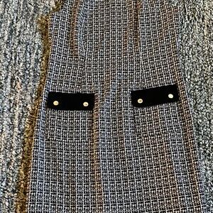 Calvin Klein Black and White Tweed Dress